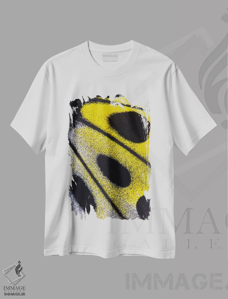 تیشرت سفید طرح دار عکاسی ماکرو از بال پروانه شماره بیست وهشت، عکاسی ماکرو اثر دارل گالین | immage.ir