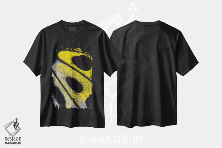 تیشرت مشکی طرح دار عکاسی ماکرو از بال پروانه شماره بیست وهشت، عکاسی ماکرو اثر دارل گالین | فروشگاه ایماژ