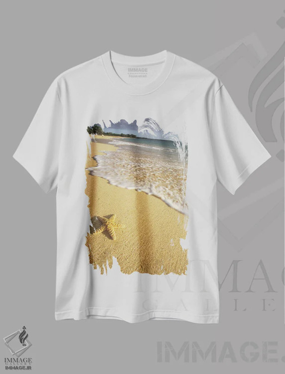 تیشرت سفید طرح دار آثار دارل گالین - immage.ir