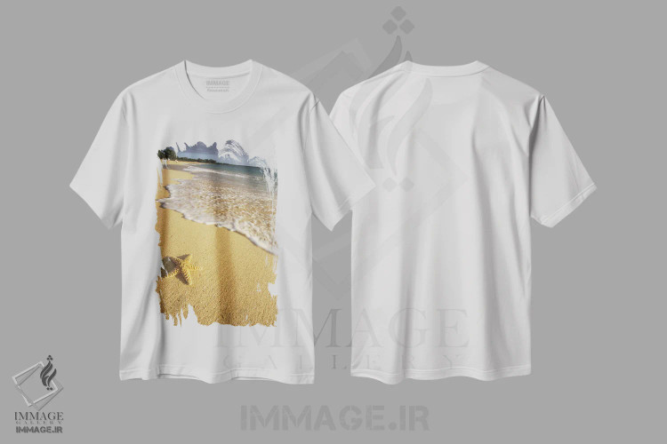 تیشرت سفید طرح دار آثار دارل گالین - immage.ir