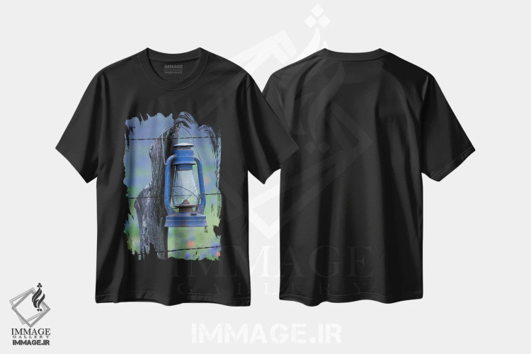 تیشرت مشکی طرح دار آثار دارل گالین - immage.ir