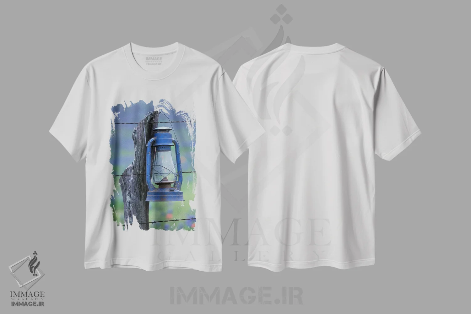 تیشرت سفید طرح دار آثار دارل گالین - فروشگاه ایماژ
