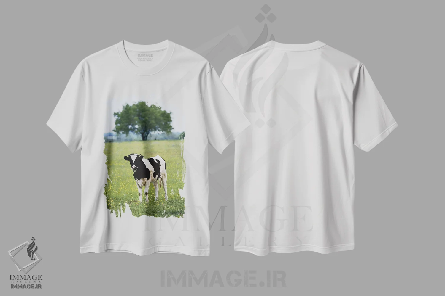 تیشرت سفید طرح دار آثار دارل گالین - immage.ir