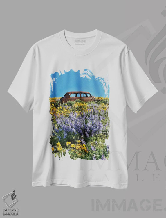 تیشرت سفید طرح دار آثار دارل گالین - immage.ir