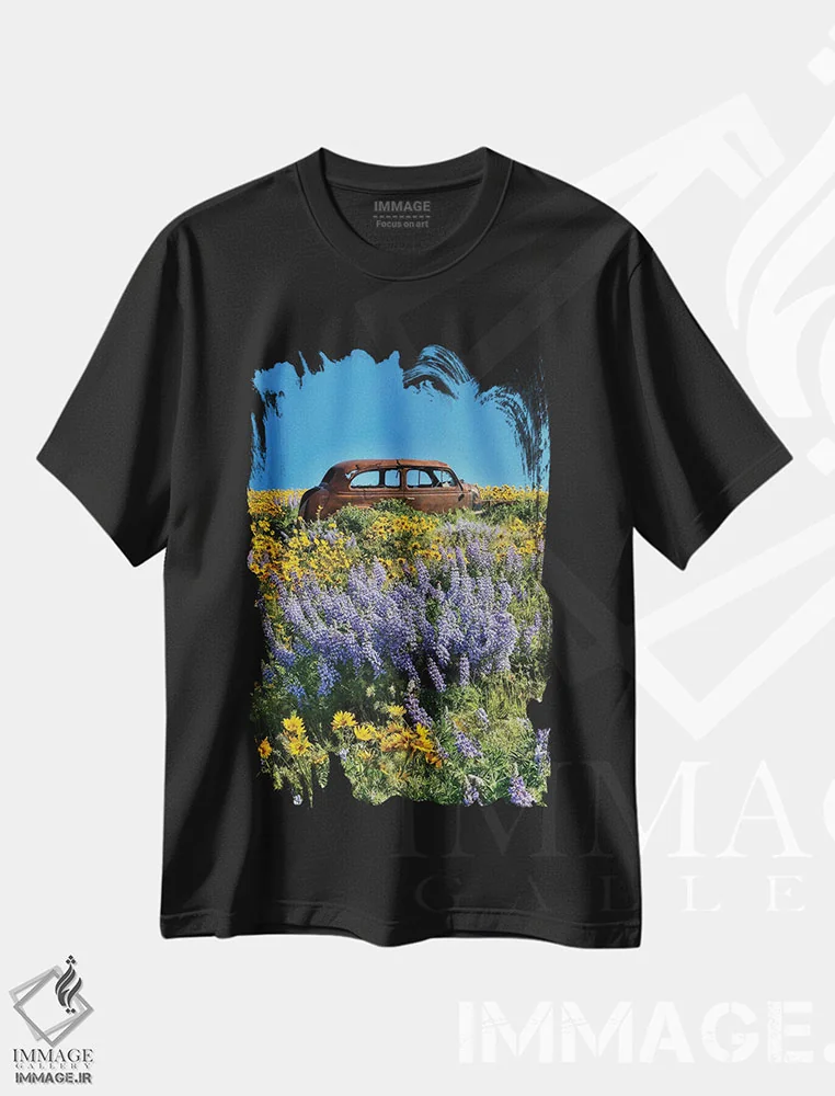 تیشرت مشکی طرح دار آثار دارل گالین - فروشگاه ایماژ