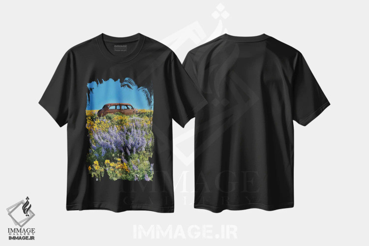 تیشرت مشکی طرح دار آثار دارل گالین - فروشگاه ایماژ