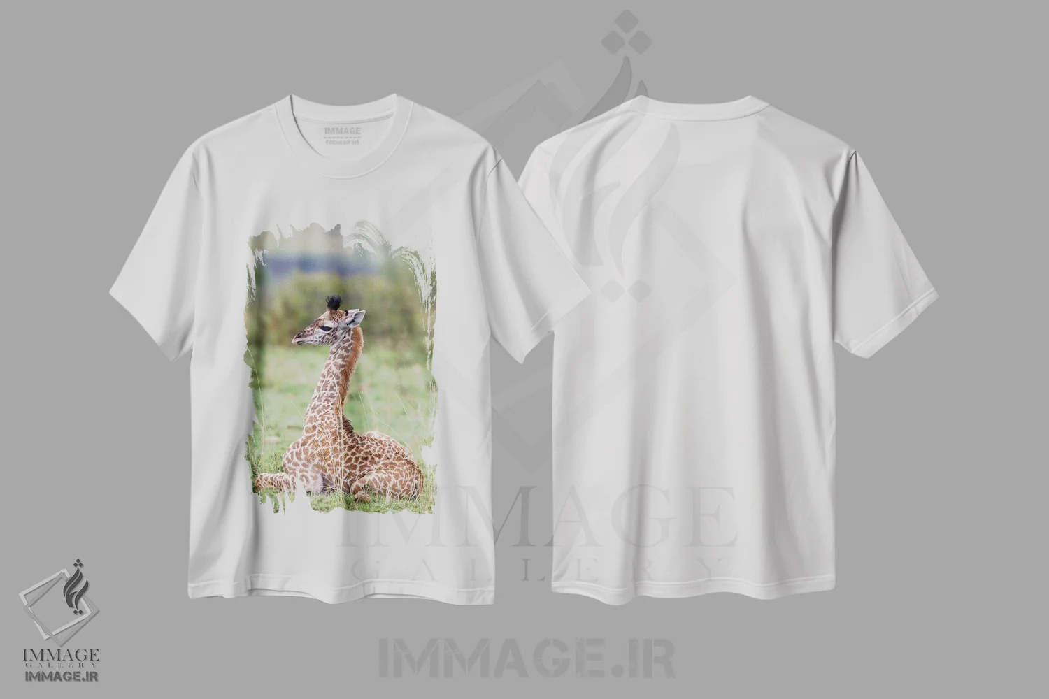 تیشرت سفید طرح دار آثار دارل گالین - immage.ir