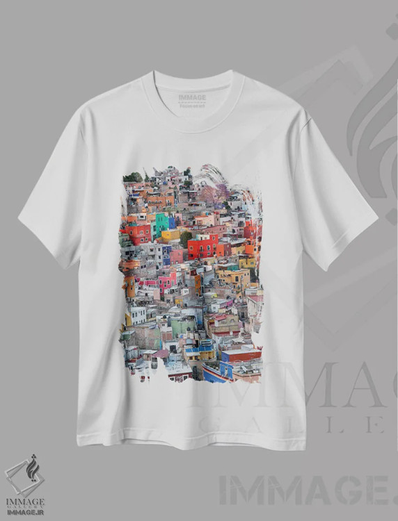 تیشرت سفید طرح دار آثار دارل گالین - immage.ir