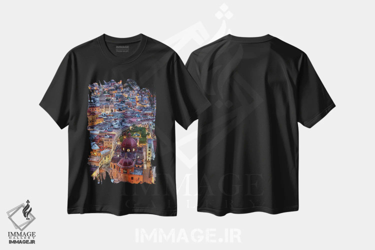 تیشرت مشکی طرح دار آثار دارل گالین - immage.ir