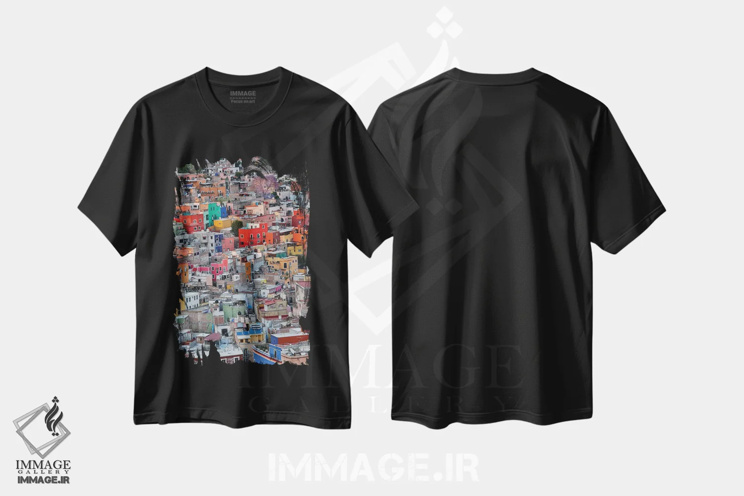 تیشرت مشکی طرح دار آثار دارل گالین - فروشگاه ایماژ