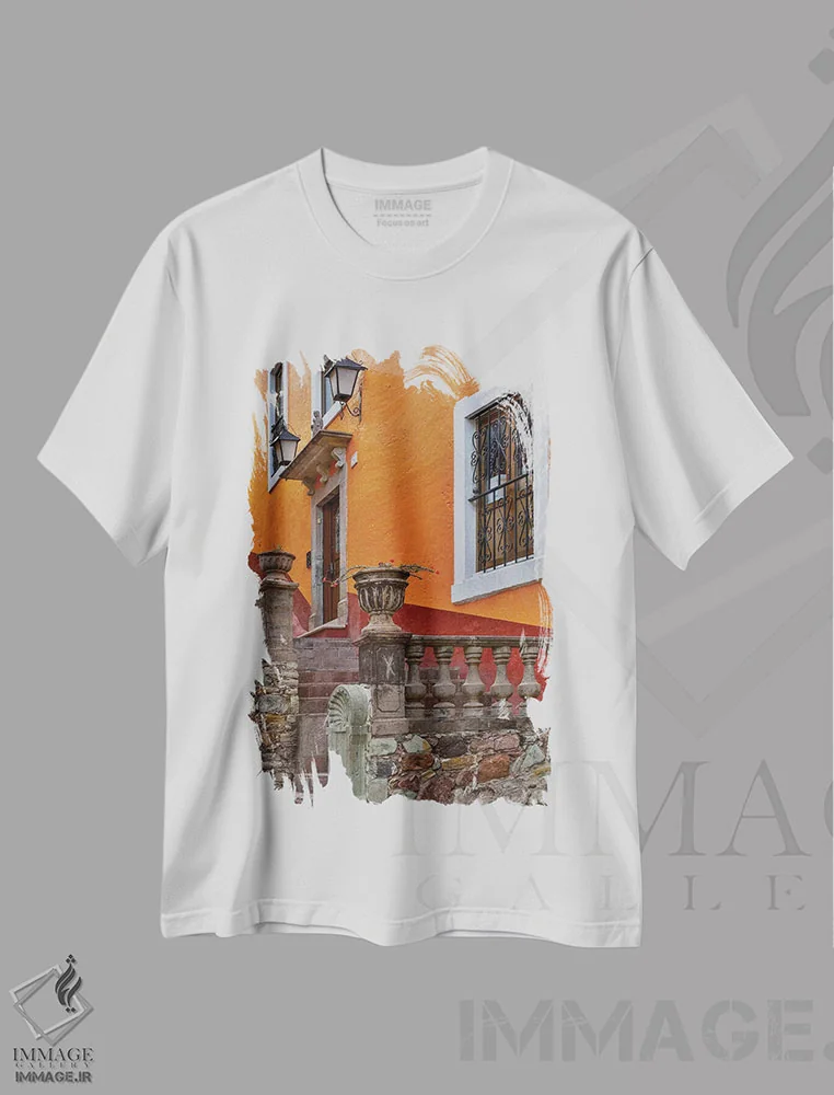 تیشرت سفید طرح دار آثار دارل گالین - فروشگاه ایماژ