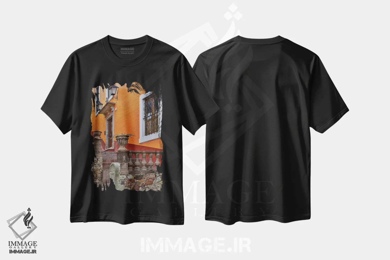 تیشرت مشکی طرح دار آثار دارل گالین - immage.ir