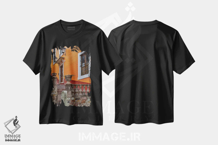 تیشرت مشکی طرح دار آثار دارل گالین - immage.ir