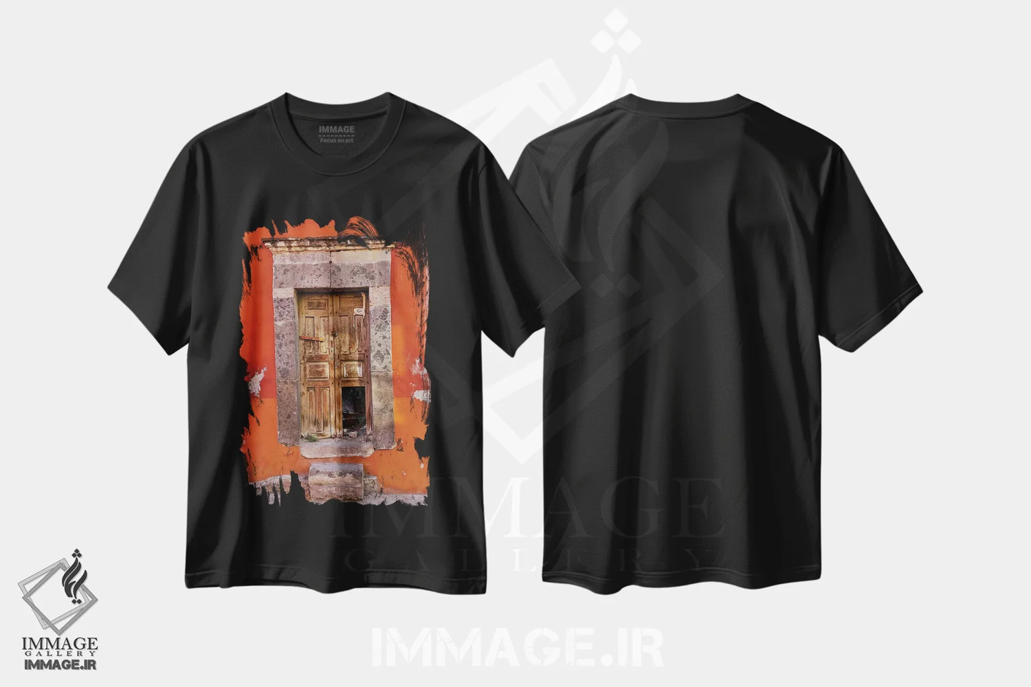 تیشرت مشکی طرح دار آثار دارل گالین - immage.ir