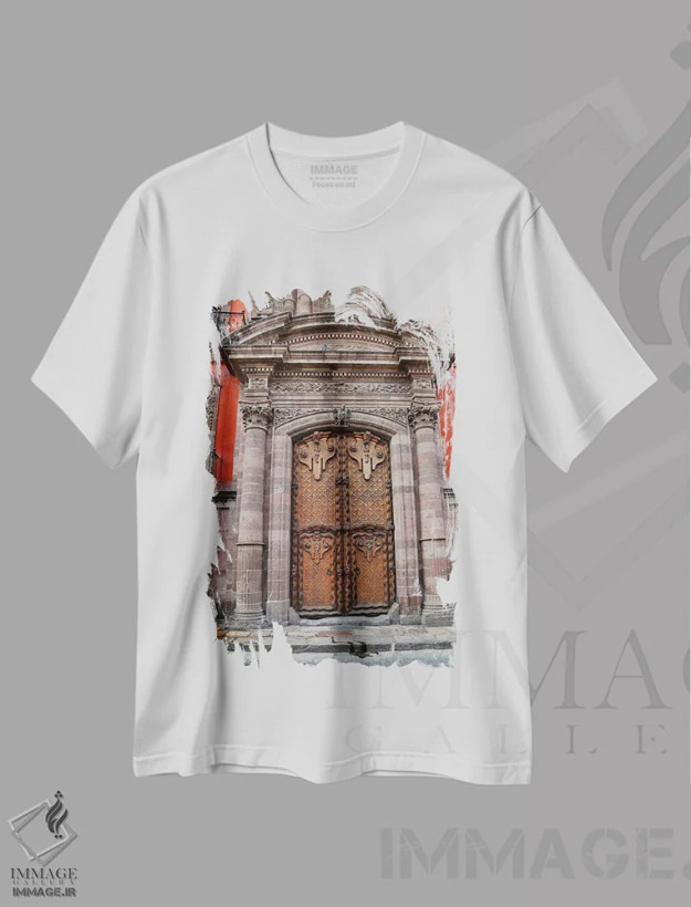 تیشرت سفید طرح دار آثار دارل گالین - immage.ir