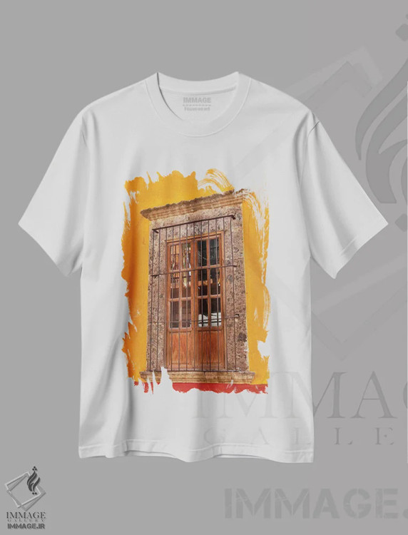 تیشرت سفید طرح دار آثار دارل گالین - immage.ir