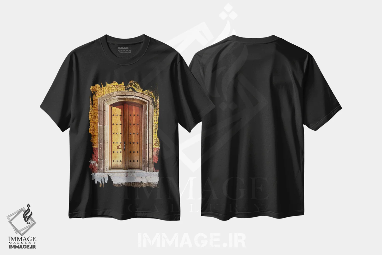 تیشرت مشکی طرح دار آثار دارل گالین - immage.ir