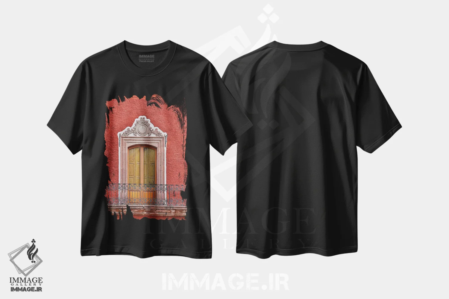 تیشرت مشکی طرح دار آثار دارل گالین - immage.ir