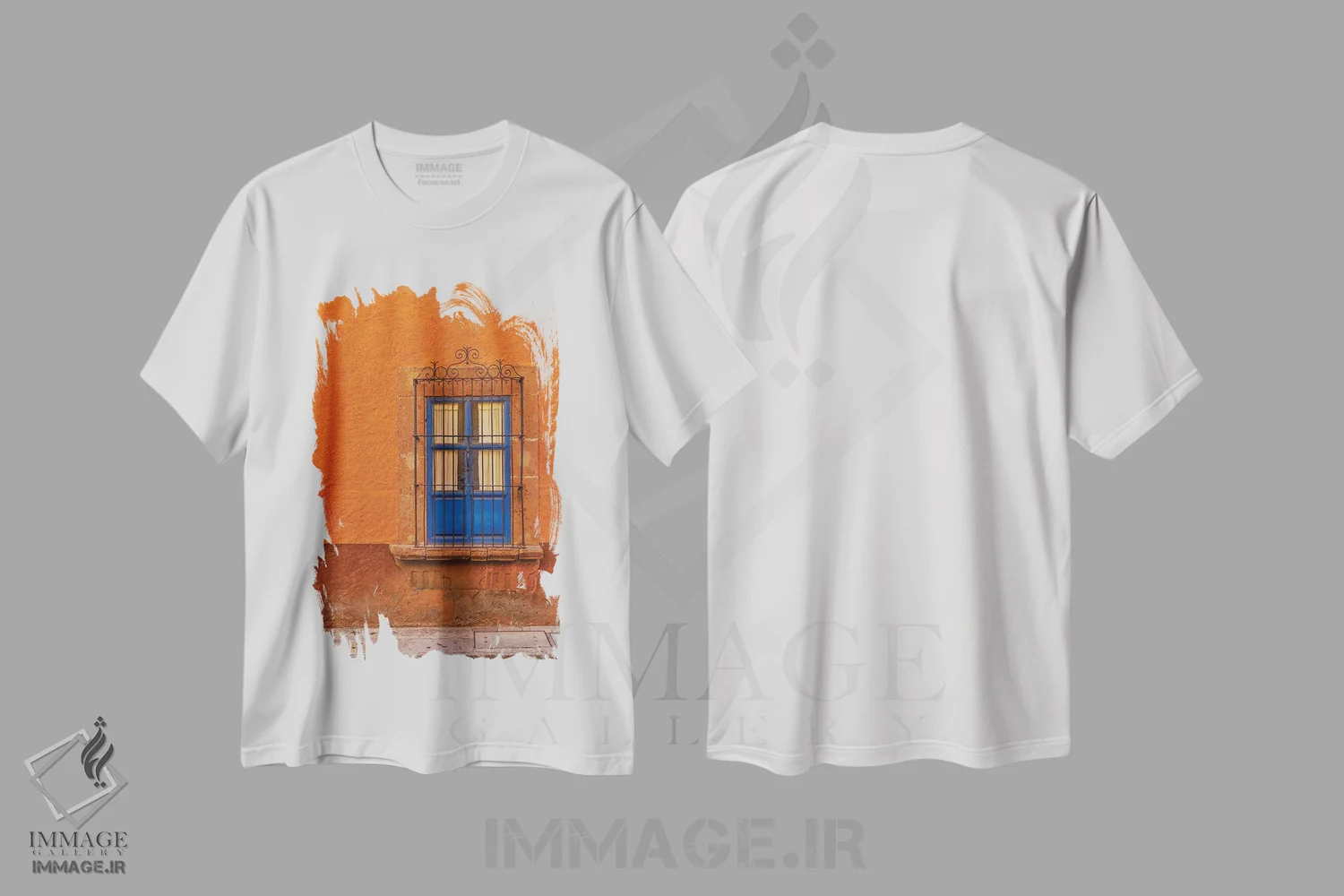 تیشرت سفید طرح دار آثار دارل گالین - immage.ir