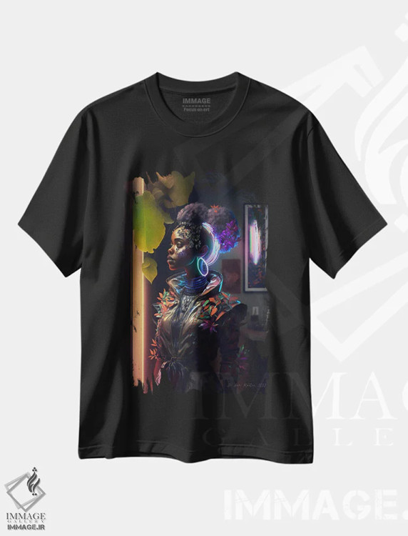 تیشرت مشکی طرح دار آثار دیجیتال وایلد آرت - immage.ir