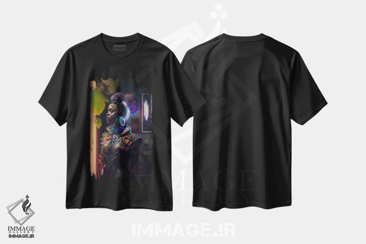 تیشرت مشکی طرح دار آثار دیجیتال وایلد آرت - immage.ir