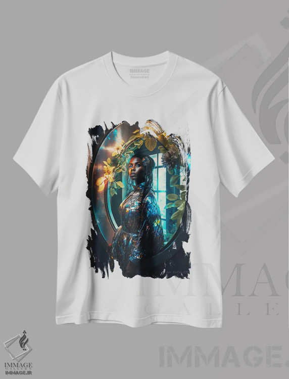 تیشرت سفید طرح دار آثار دیجیتال وایلد آرت - immage.ir