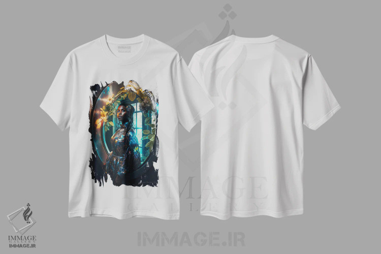 تیشرت سفید طرح دار آثار دیجیتال وایلد آرت - immage.ir