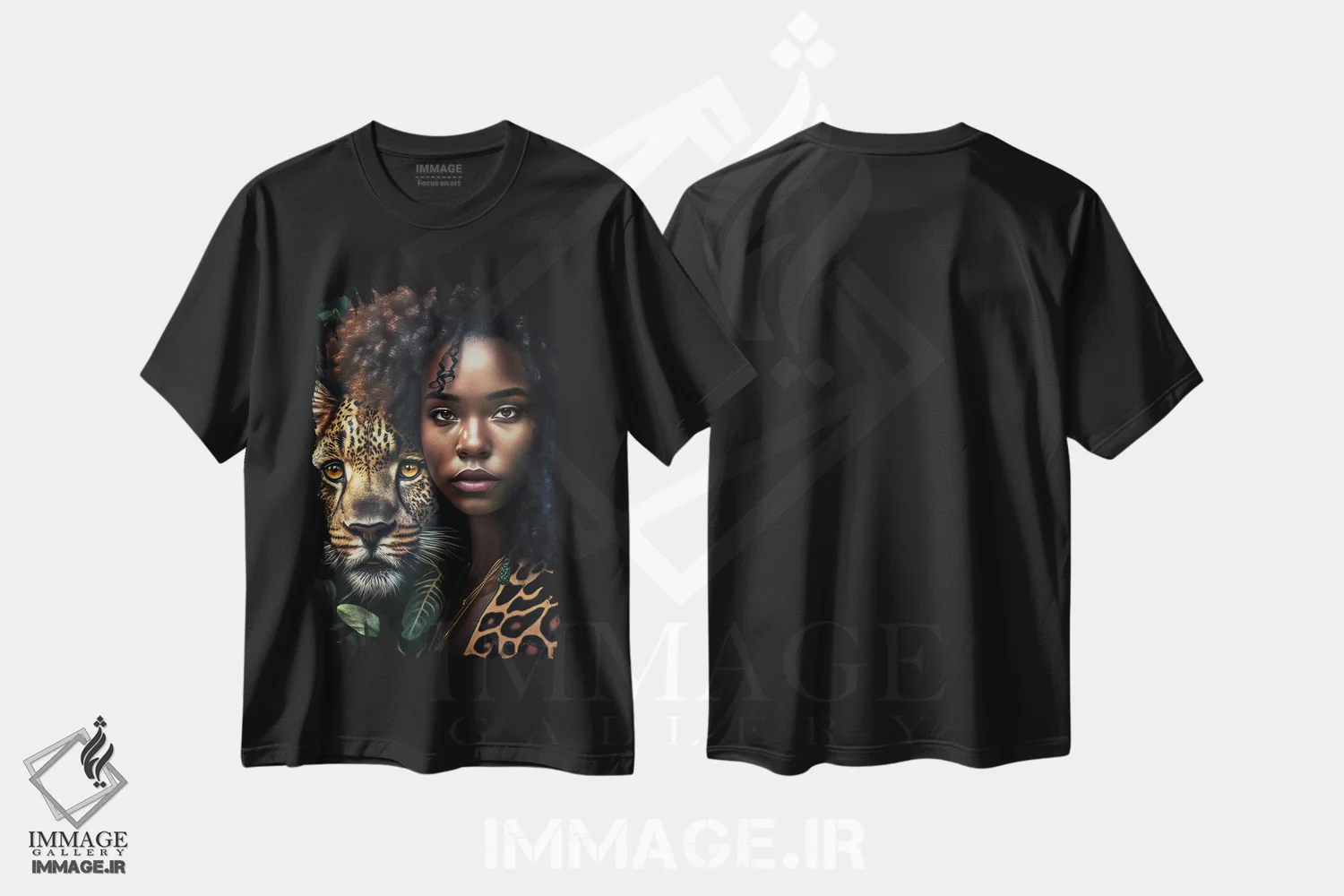 تیشرت مشکی طرح دار آثار دیجیتال وایلد آرت - فروشگاه ایماژ