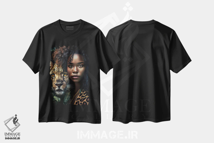 تیشرت مشکی طرح دار آثار دیجیتال وایلد آرت - فروشگاه ایماژ