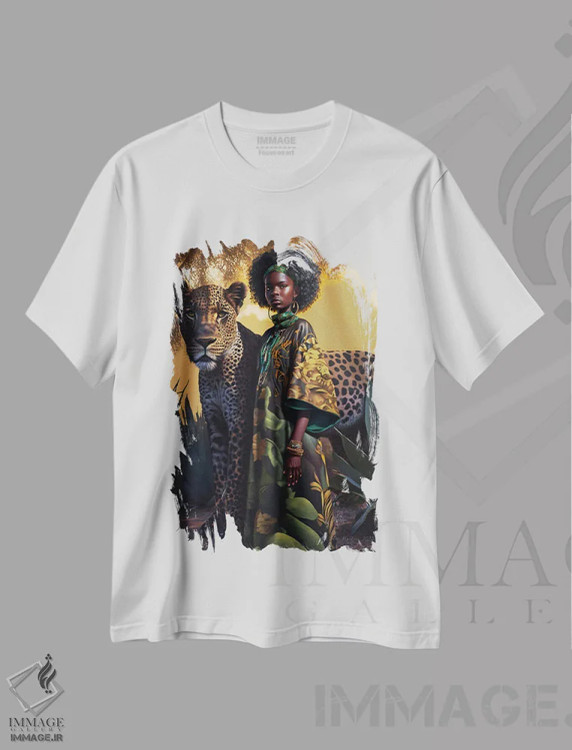 تیشرت سفید طرح دار آثار دیجیتال وایلد آرت - فروشگاه ایماژ