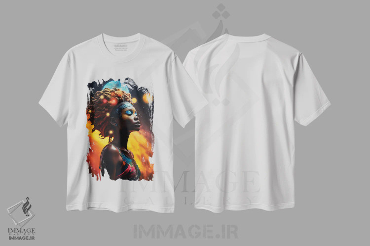 تیشرت سفید طرح دار شادی تجربی، هنر آمریکایی آفریقایی تبار اثر دیجیتال وایلد آرت | immage.ir