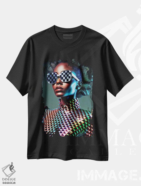 تیشرت مشکی طرح دار آثار دیجیتال وایلد آرت - immage.ir
