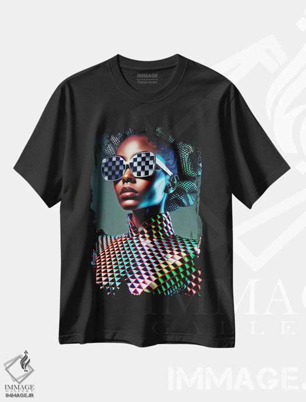 تیشرت مشکی طرح دار آثار دیجیتال وایلد آرت - immage.ir