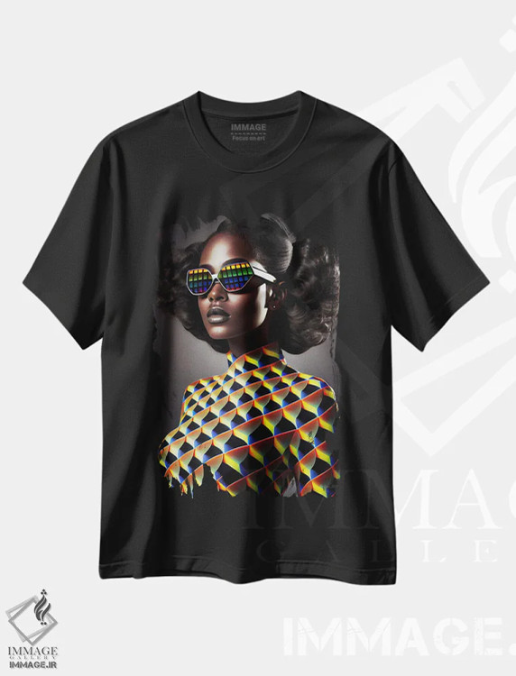 تیشرت مشکی طرح دار آثار دیجیتال وایلد آرت - فروشگاه ایماژ