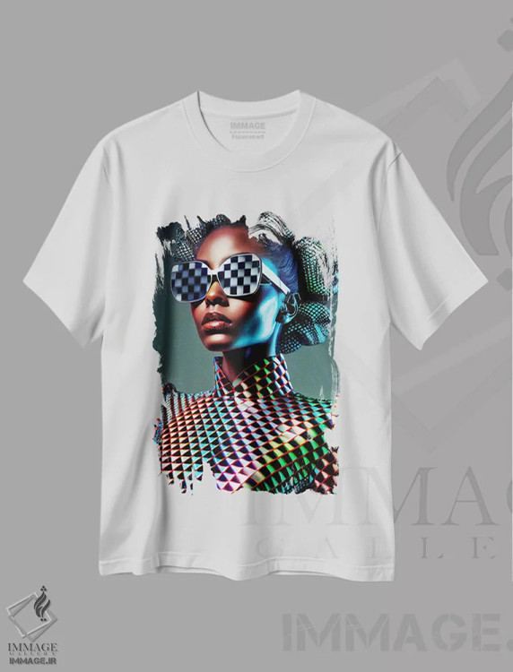 تیشرت سفید طرح دار آثار دیجیتال وایلد آرت - فروشگاه ایماژ