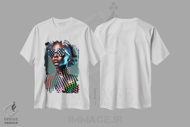 تیشرت سفید طرح دار آثار دیجیتال وایلد آرت - فروشگاه ایماژ