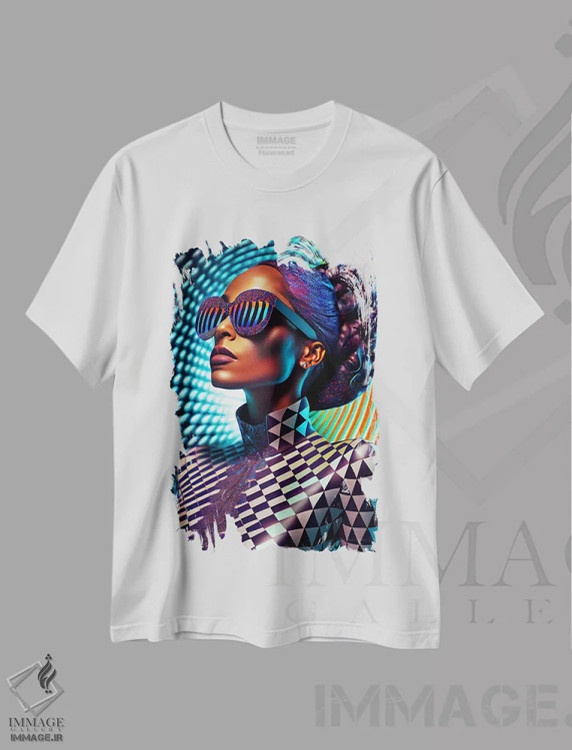 تیشرت سفید طرح دار آثار دیجیتال وایلد آرت - فروشگاه ایماژ