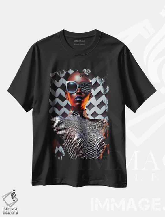 تیشرت مشکی طرح دار آثار دیجیتال وایلد آرت - immage.ir