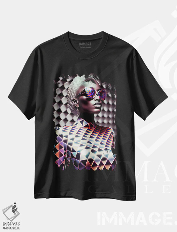 تیشرت مشکی طرح دار آثار دیجیتال وایلد آرت - فروشگاه ایماژ