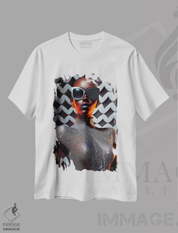 تیشرت سفید طرح دار آثار دیجیتال وایلد آرت - فروشگاه ایماژ