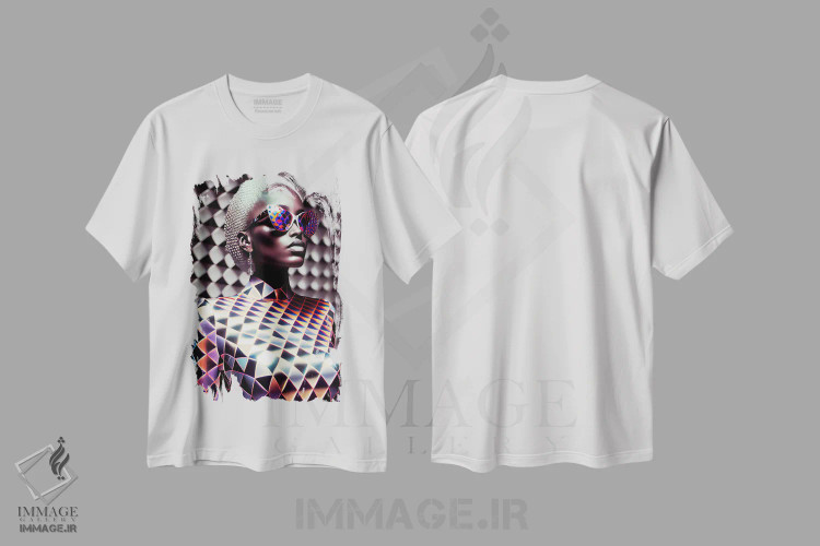 تیشرت سفید طرح دار آثار دیجیتال وایلد آرت - immage.ir
