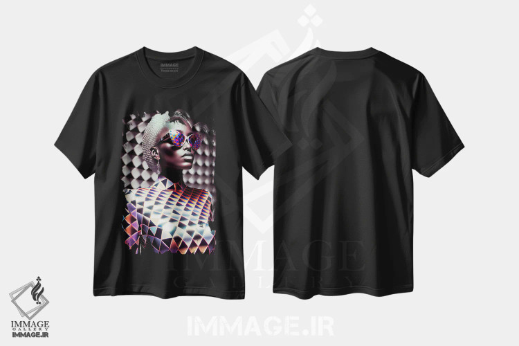 تیشرت مشکی طرح دار آثار دیجیتال وایلد آرت - فروشگاه ایماژ