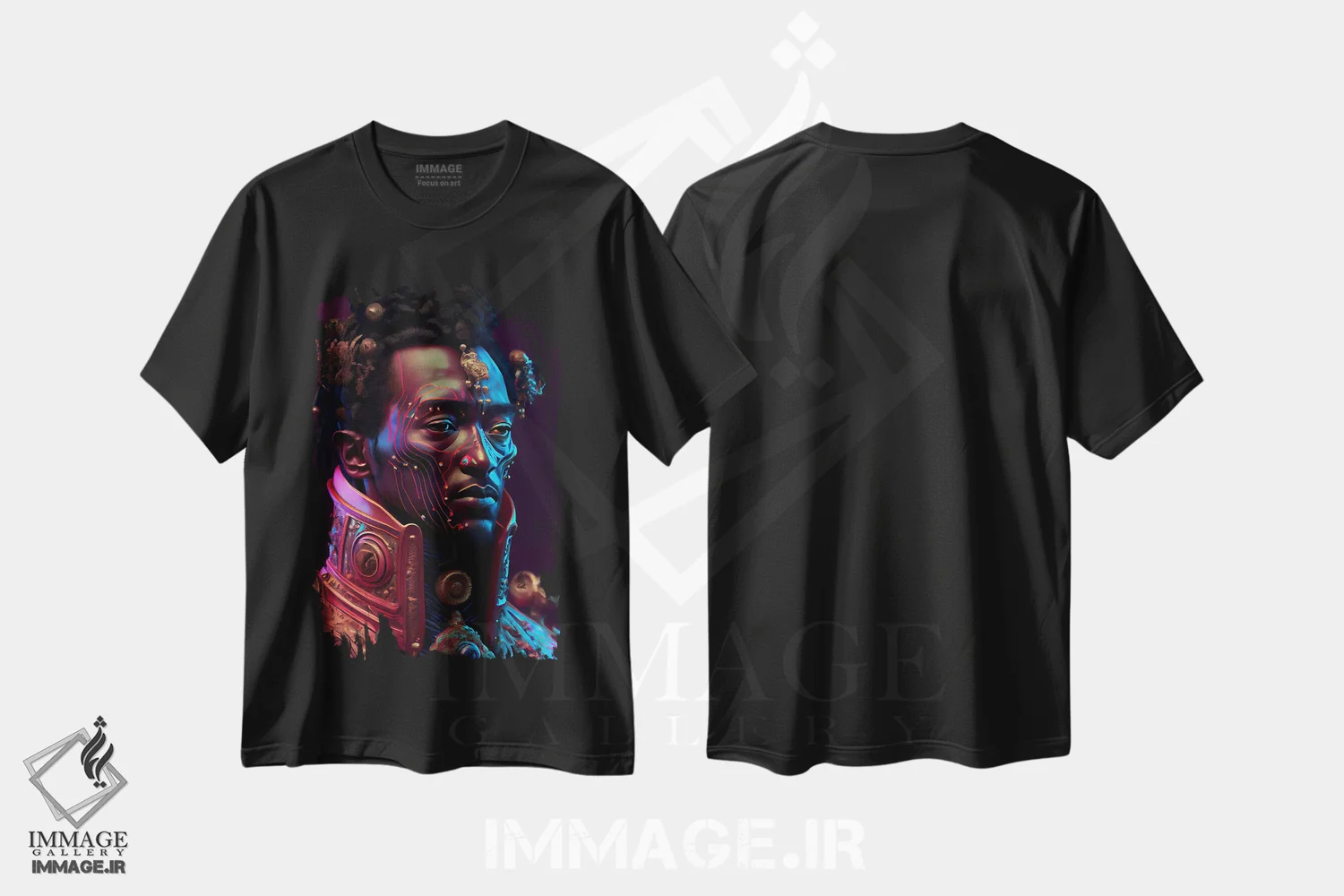 تیشرت مشکی طرح دار آثار دیجیتال وایلد آرت - immage.ir