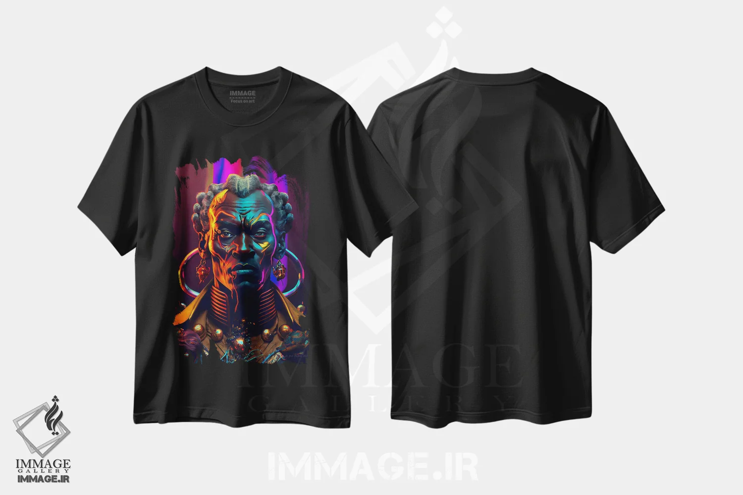 تیشرت مشکی طرح دار آثار دیجیتال وایلد آرت - immage.ir