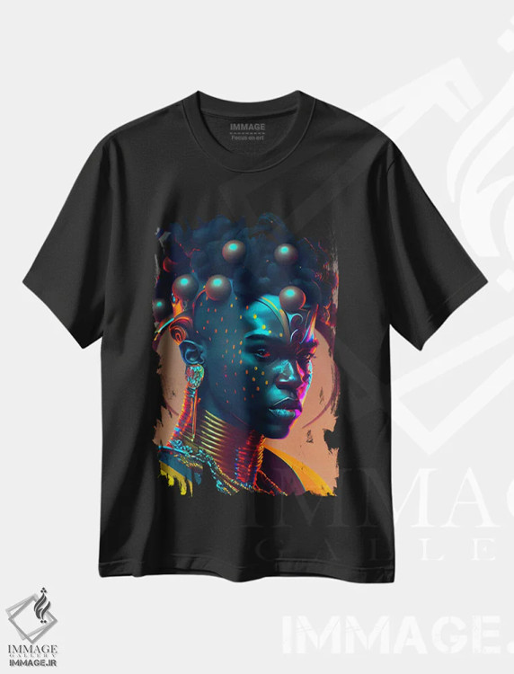 تیشرت مشکی طرح دار آثار دیجیتال وایلد آرت - فروشگاه ایماژ
