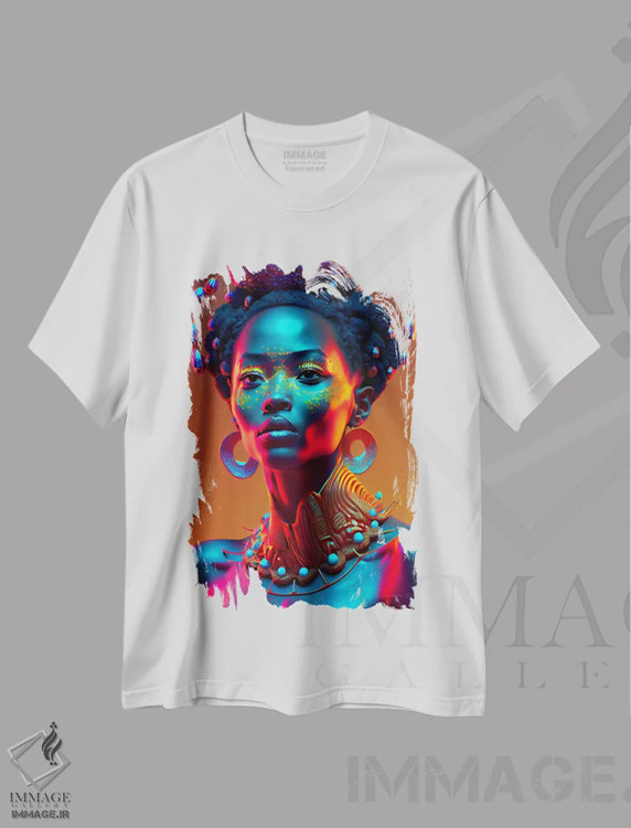 تیشرت سفید طرح دار آثار دیجیتال وایلد آرت - فروشگاه ایماژ
