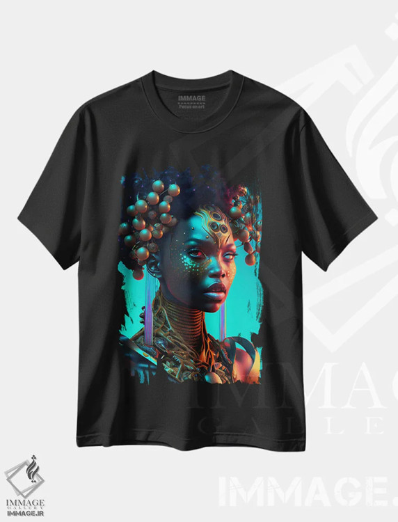 تیشرت مشکی طرح دار آثار دیجیتال وایلد آرت - فروشگاه ایماژ