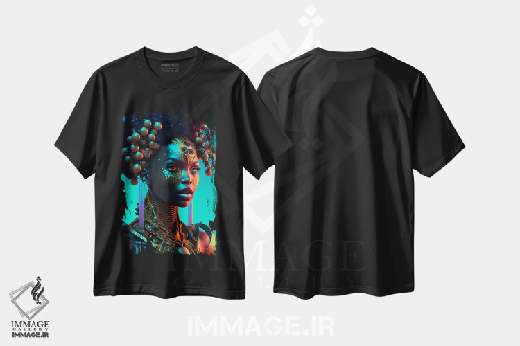 تیشرت مشکی طرح دار آثار دیجیتال وایلد آرت - فروشگاه ایماژ