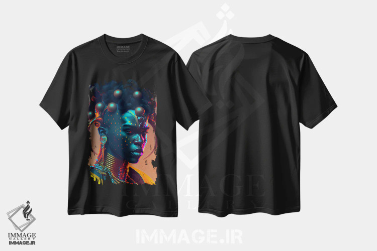 تیشرت مشکی طرح دار آثار دیجیتال وایلد آرت - فروشگاه ایماژ