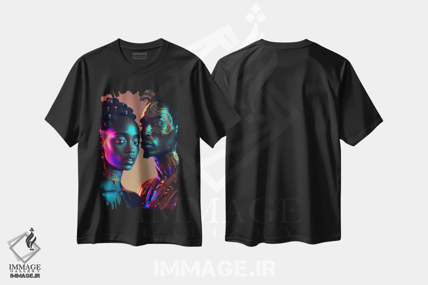 تیشرت مشکی طرح دار آثار دیجیتال وایلد آرت - immage.ir